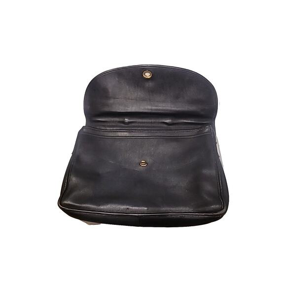 Vintage Coach Black Leather Briefcase Tote Laptop Bag Document Holder - Picture 3 of 16